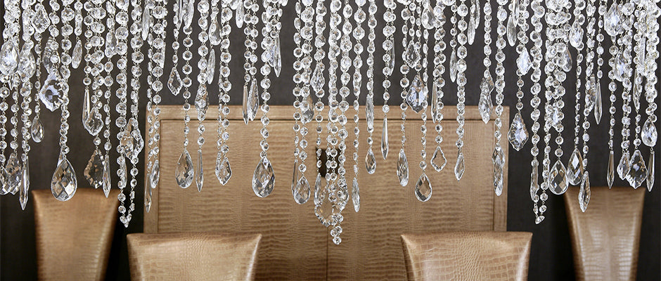 New look with the modern crystal chandeliers