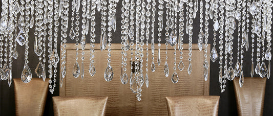 New look with the modern crystal chandeliers