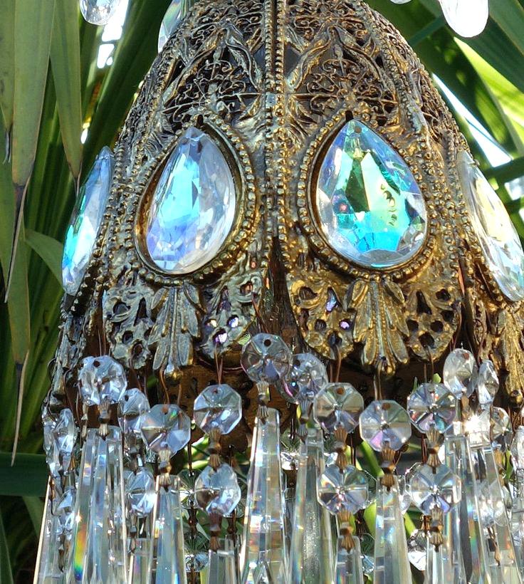 Change your current chandelier with the addition of crystals and use magnets to hold them on.