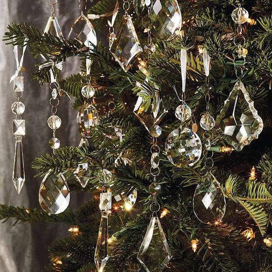 Crystals on your Christmas tree as decorations