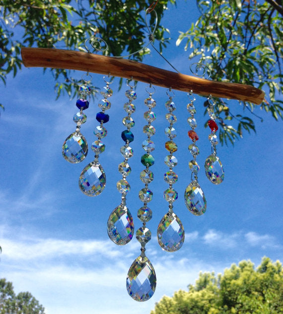 Mixing clear and colored chandelier crystals - How to