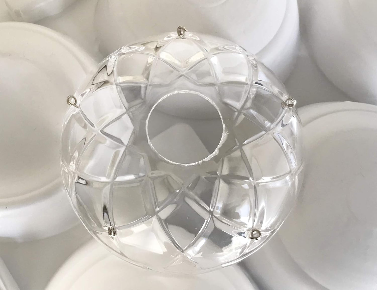 Clear Glass Bobeche Candle Ring – Chandelier Drip Cup & Candle Holder