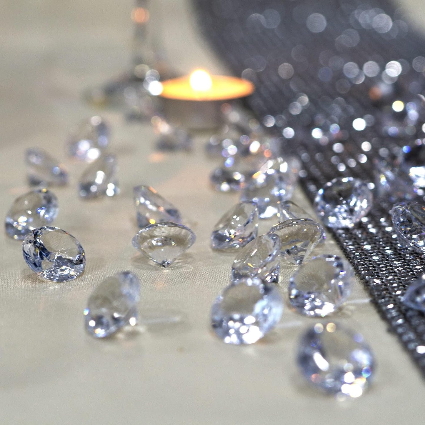 Clear Scatter Crystals – Wedding Table Decorations, Party Décor, Vase Fillers