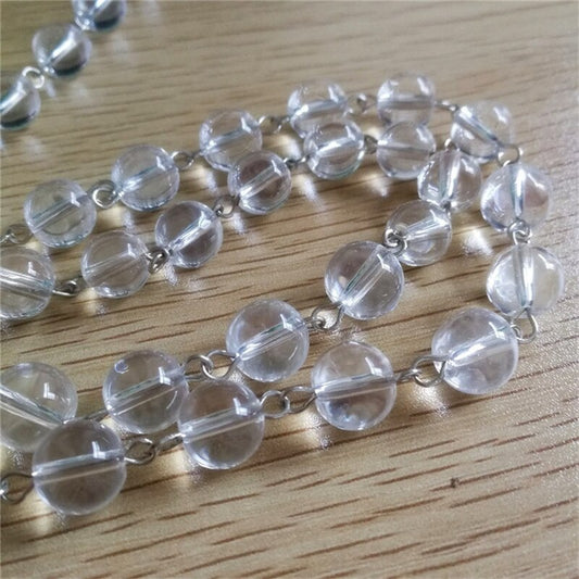 Clear Crystal Bead Chain Swag – FACETED OR SMOOTH