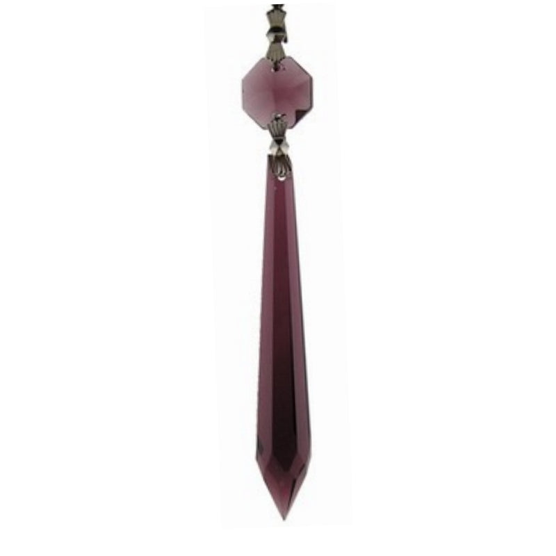 Dark Purple Hanging Icicle Crystals for Chandeliers
