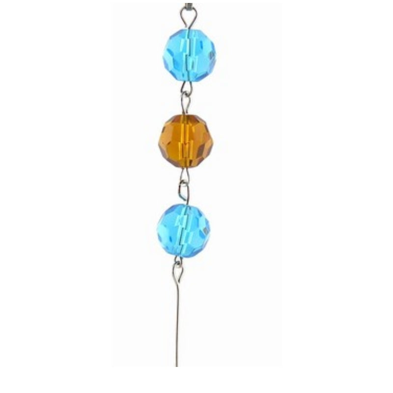 Aqua & Amber Crystal Mini Chandelier Chains