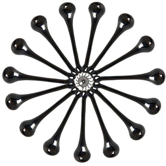 black tear drop rain drop glass prisms